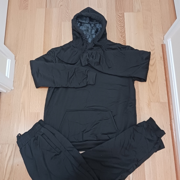 2 Piece Heavy Sweatsuit withfull lining Joggers/Pullover Hoodie size S - Picture 1 of 3